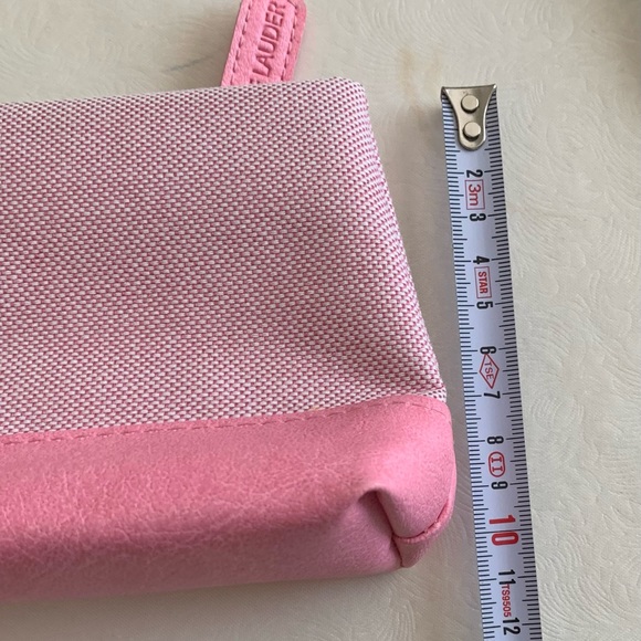 3 new Estee Lauder cosmetic mKe-up travel bags lovely pink fabric & faux leather - Picture 7 of 7